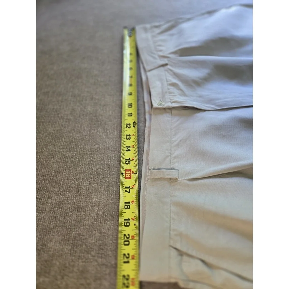 Tommy Bahama Mens 44x24 100% Silk Pleated Dress Pants Khaki Beige Relaxed Slacks